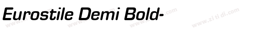 Eurostile Demi Bold字体转换